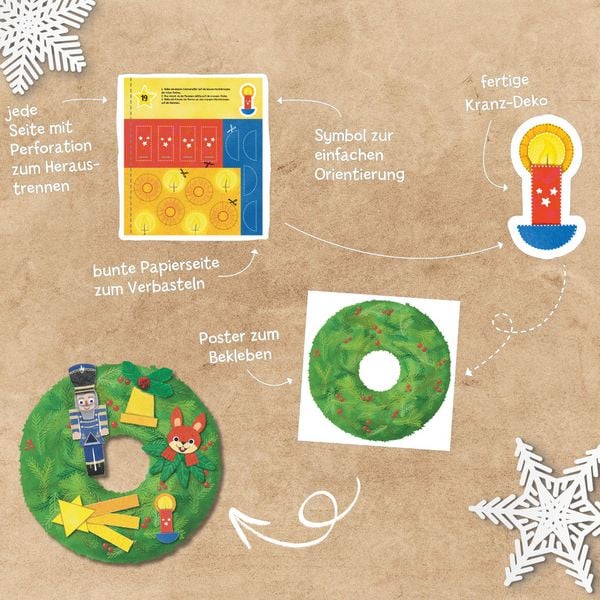 Das Adventskalender-Verbastelbuch - Blick ins Buch