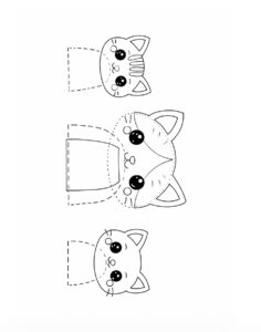 Bastelkatze mit Kressekörbchen